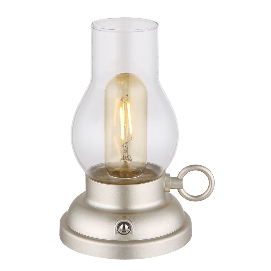 Globo - LED Stmívatelná nabíjecí dotyková stolní lampa LED/1W/3,7V 1200 mAh matný chrom