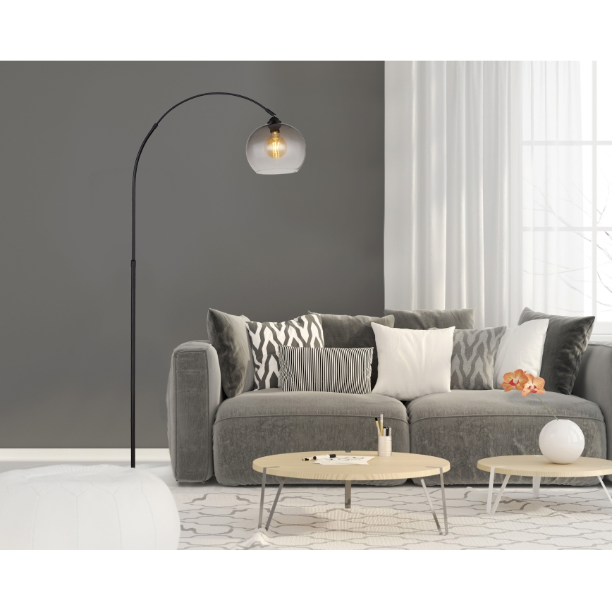Globo - Stojací lampa 1xE27/60W/230V černá