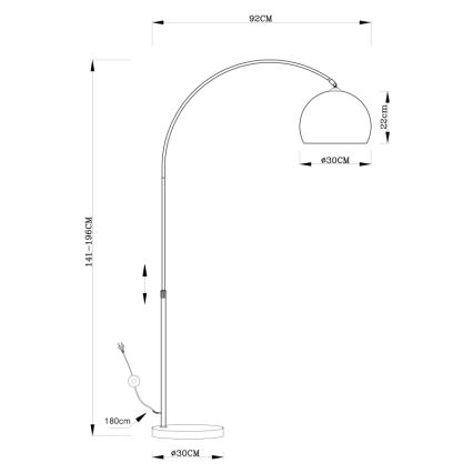 Globo - Stojací lampa 1xE27/40W/230V