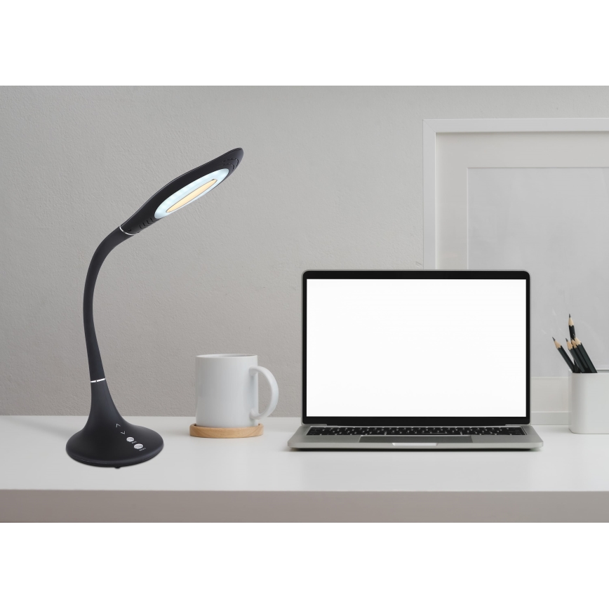 Globo - LED Stmívatelná dotyková flexibilní stolní lampa LED/9W/230V 3000/4500/6500K černá