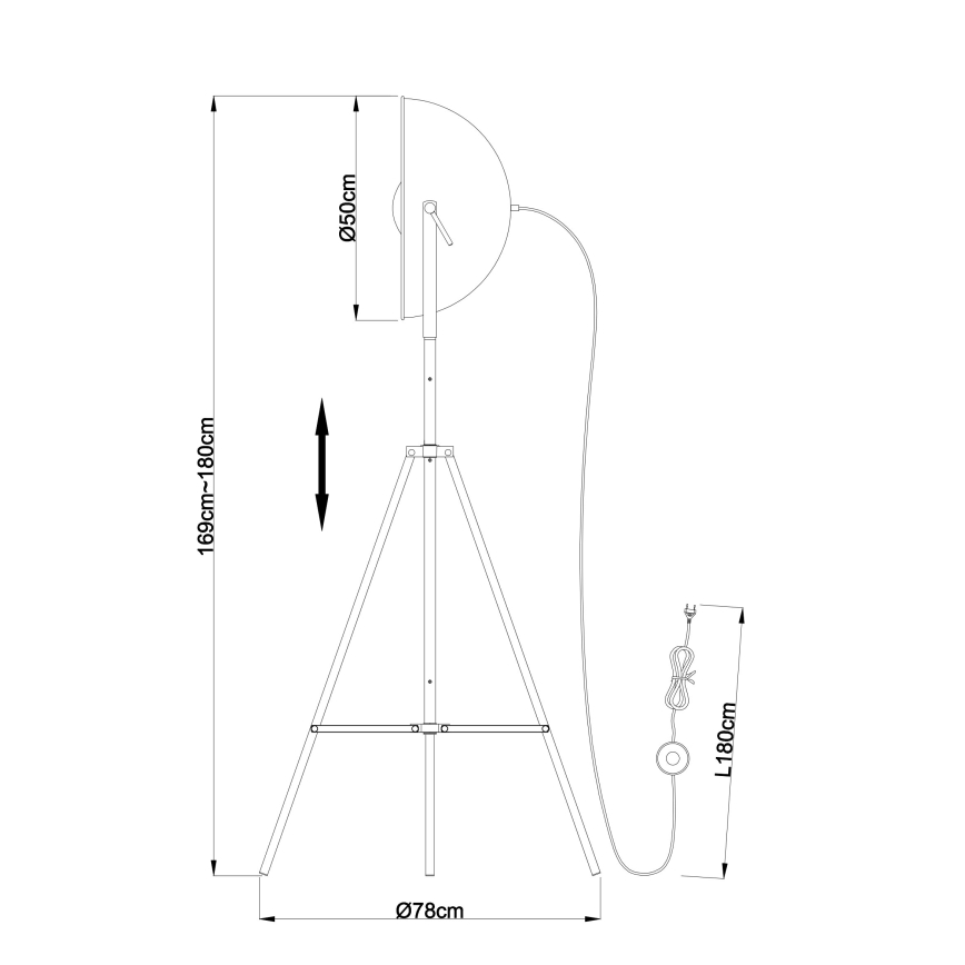Globo - Stojací lampa 1xE27/60W/230V