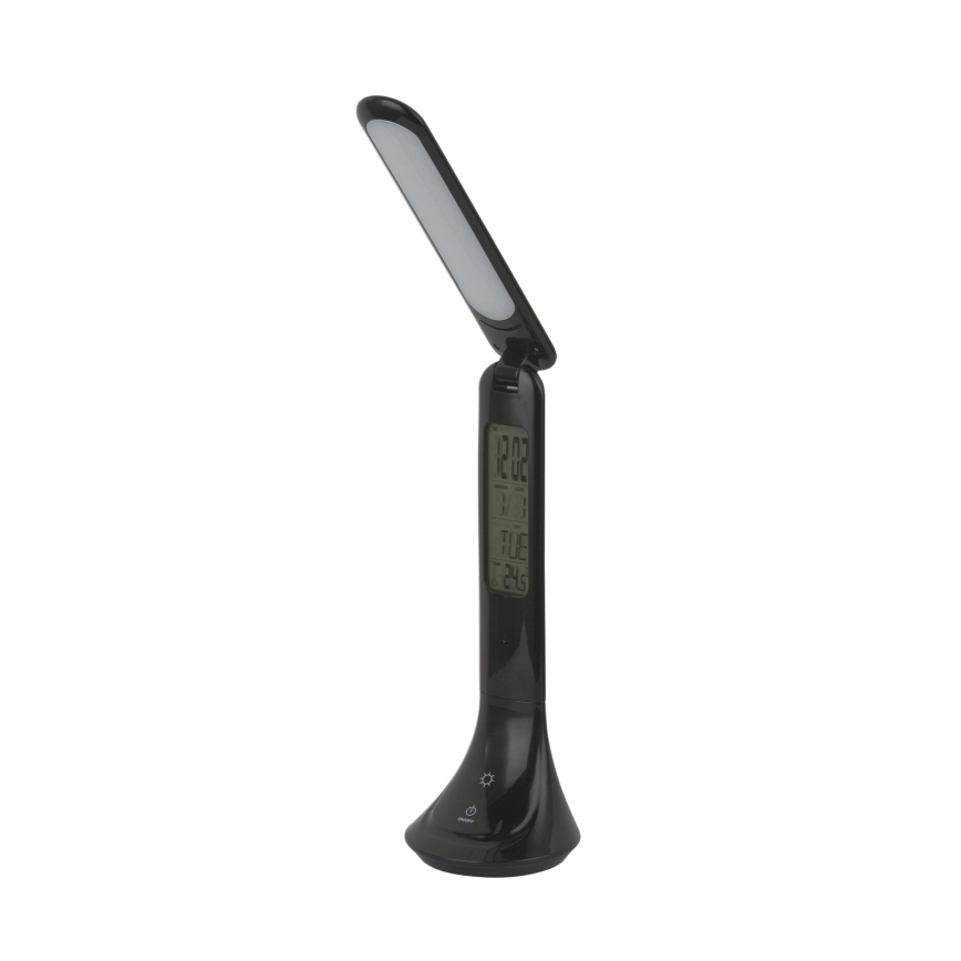 Globo - LED Stmívatelná nabíjecí stolní lampa s displejem LED/4W/230V 2200 mAh černá