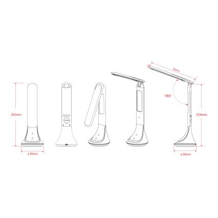 Globo - LED Stmívatelná stolní lampa LED/4W/230V 2200 mAh