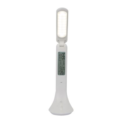 Globo - LED Stmívatelná nabíjecí stolní lampa s displejem LED/4W/230V 2200 mAh bílá
