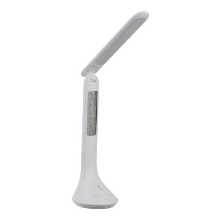 Globo - LED Stmívatelná nabíjecí stolní lampa s displejem LED/4W/230V 2200 mAh bílá