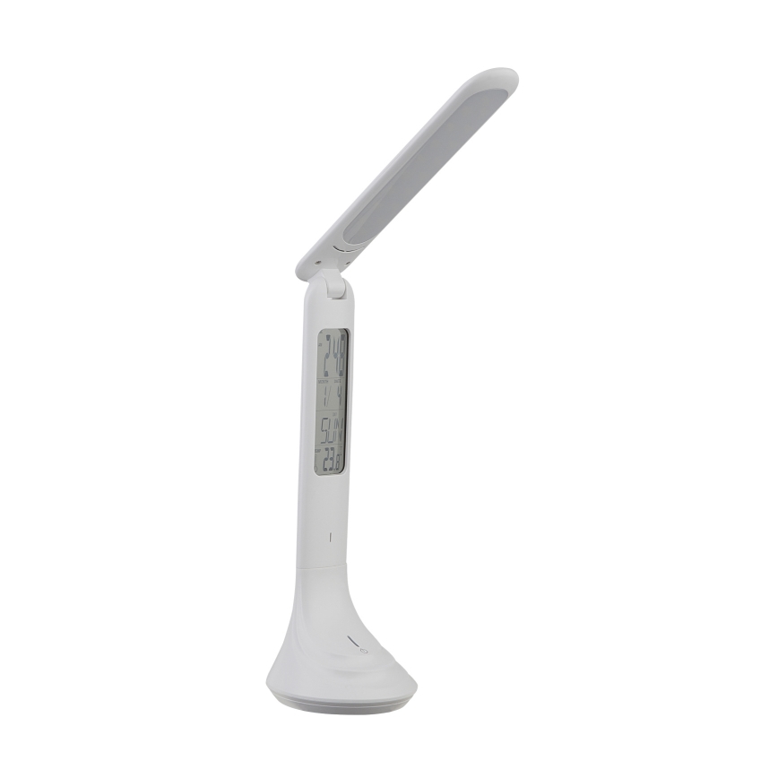 Globo - LED Stmívatelná nabíjecí stolní lampa s displejem LED/4W/230V 2200 mAh bílá