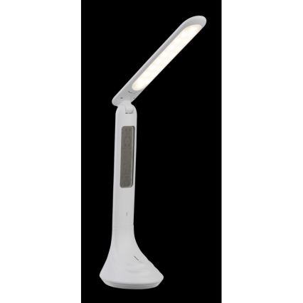 Globo - LED Stmívatelná nabíjecí stolní lampa s displejem LED/4W/230V 2200 mAh bílá