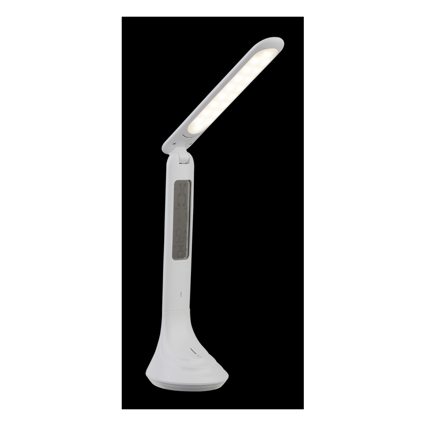 Globo - LED Stmívatelná nabíjecí stolní lampa s displejem LED/4W/230V 2200 mAh bílá