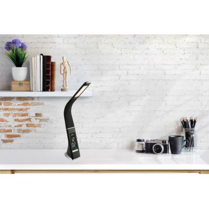 Globo - LED Stmívatelná dotyková stolní lampa s displejem LED/6,5W/230V 3000/4500/5800K černá