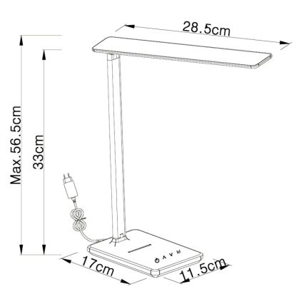 Globo - LED Stmívatelná stolní lampa LED/5W/230V