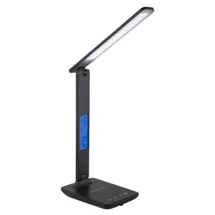 Globo - LED Stmívatelná dotyková stolní lampa s displejem LED/5W/230V 3000/4500/6000K černá