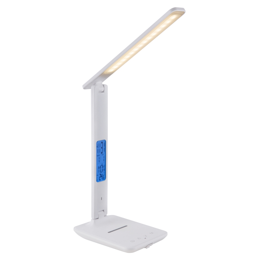Globo - LED Stmívatelná dotyková stolní lampa s displejem LED/5W/230V 3000/4500/6000K bílá