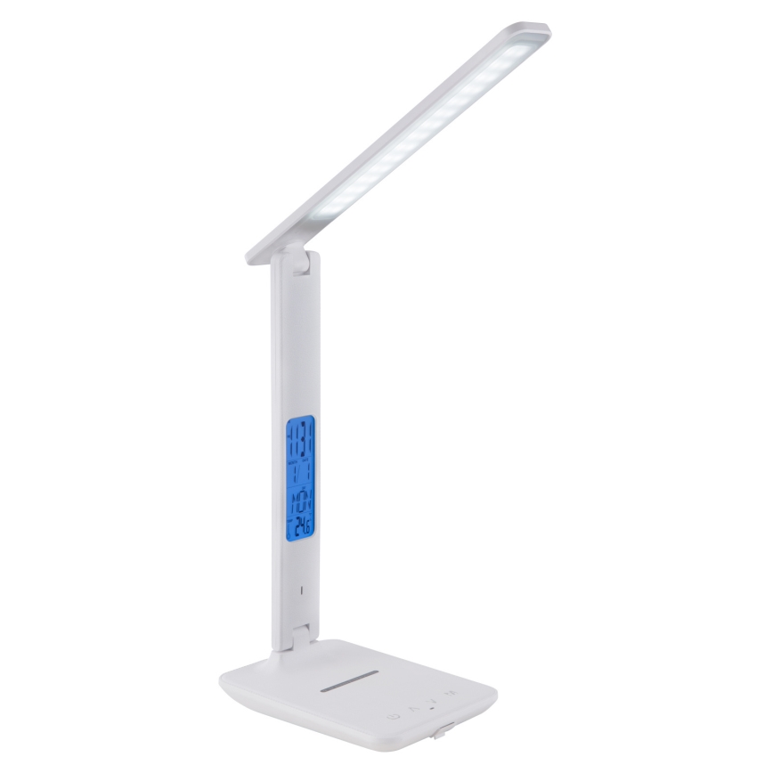 Globo - LED Stmívatelná dotyková stolní lampa s displejem LED/5W/230V 3000/4500/6000K bílá