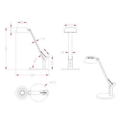 Globo - LED Stmívatelná stolní lampa LED/8W/230V