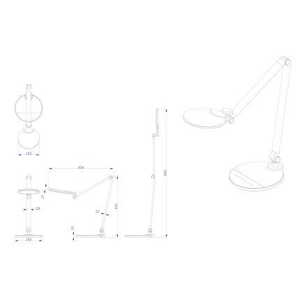 Globo - LED Stmívatelná stolní lampa LED/10W/230V 3000/4000/6300K