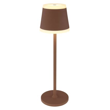 Globo - LED Stmívatelná nabíjecí dotyková stolní lampa LED/4,6W/3,7V 3000K 1800mAh hnědá IP54