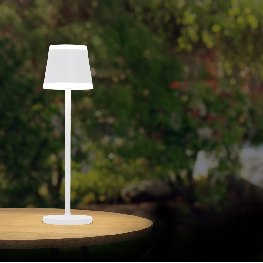 Globo - LED Stmívatelná nabíjecí dotyková stolní lampa LED/4,6W/230V 1800 mAh USB IP54 bílá