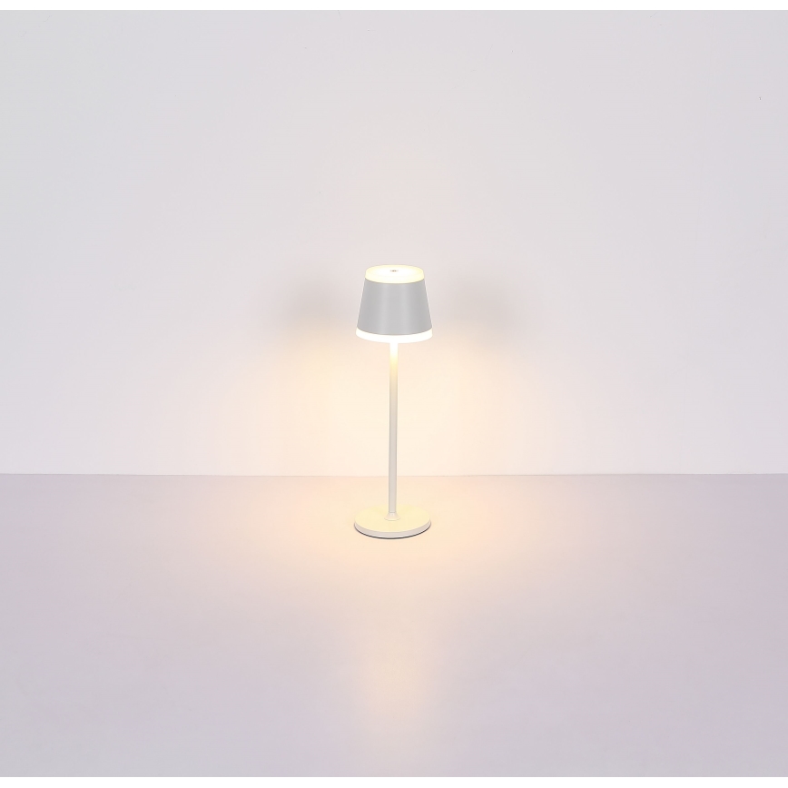 Globo - LED Stmívatelná nabíjecí dotyková stolní lampa LED/4,6W/230V 1800 mAh USB IP54 bílá