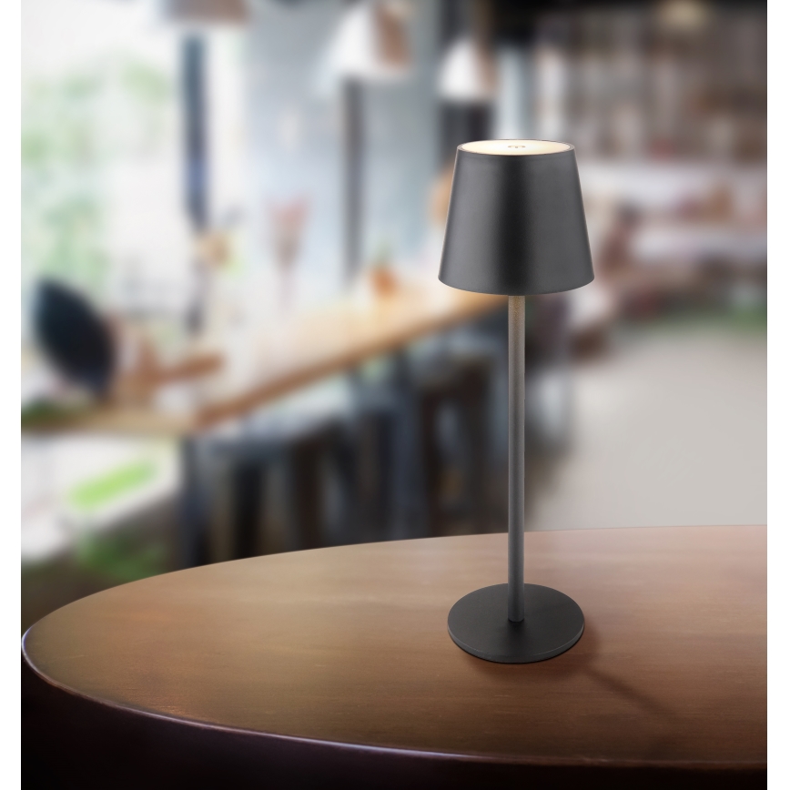 Globo - LED Stmívatelná dotyková venkovní lampa LED/3W/3,7V IP44 1800 mAh USB černá