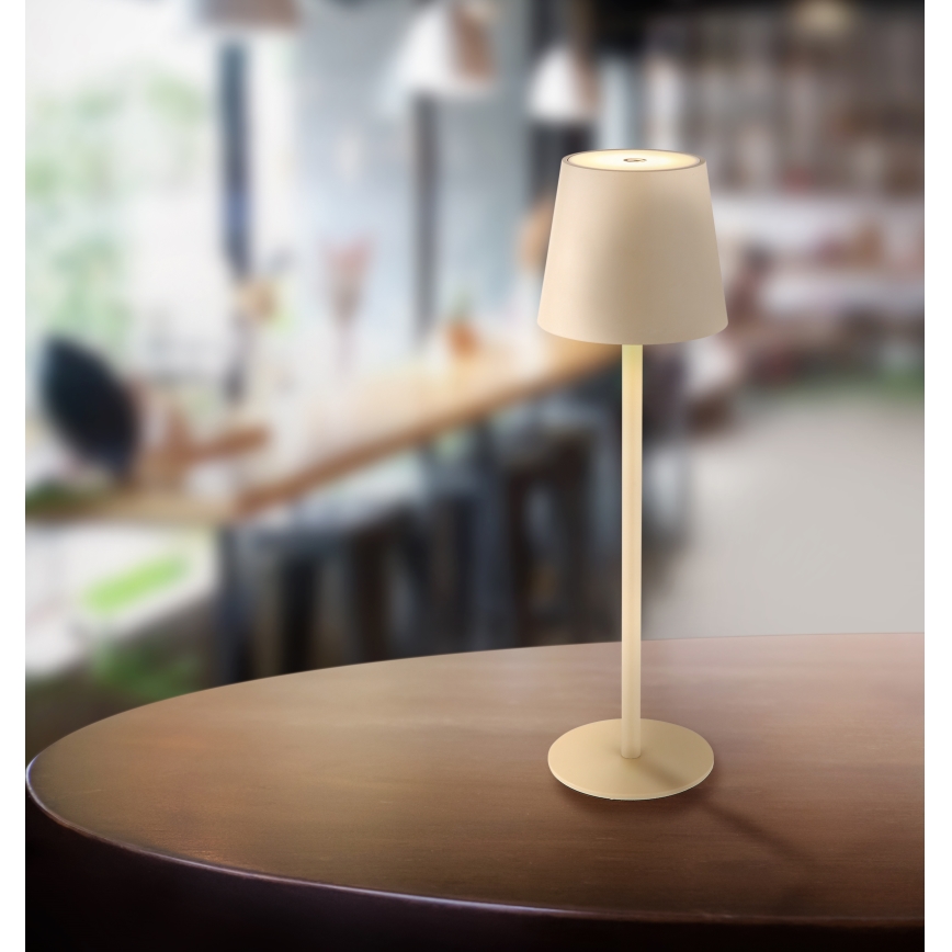 Globo - LED Stmívatelná dotyková venkovní lampa LED/3W/3,7V IP44 1800 mAh USB béžová