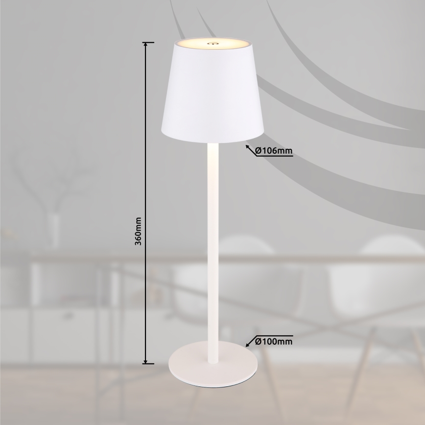 Globo - LED Stmívatelná dotyková venkovní lampa LED/3W/3,7V IP44 1800 mAh USB bílá