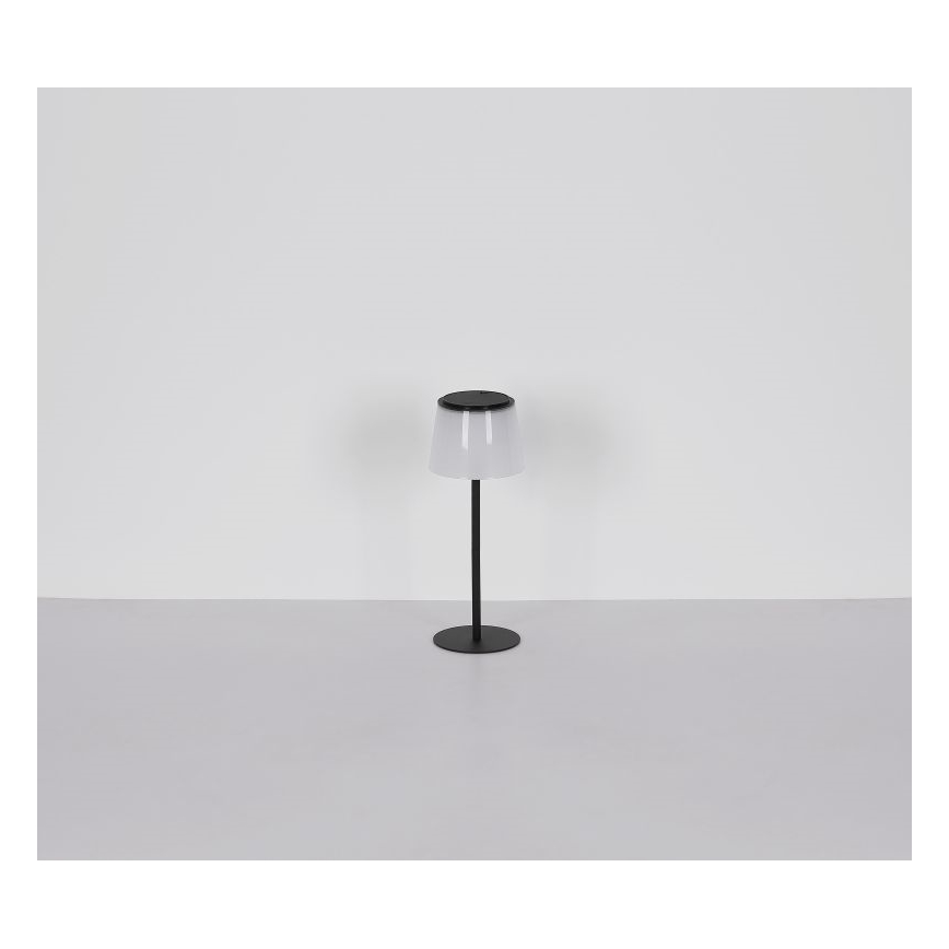 Globo - LED Stmívatelná dotyková venkovní stolní lampa LED/1,8W/5V IP44 1800 mAh černá/bílá