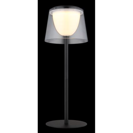 Globo - LED Stmívatelná dotyková venkovní stolní lampa LED/1,8W/5V IP44 1800 mAh černá/čirá