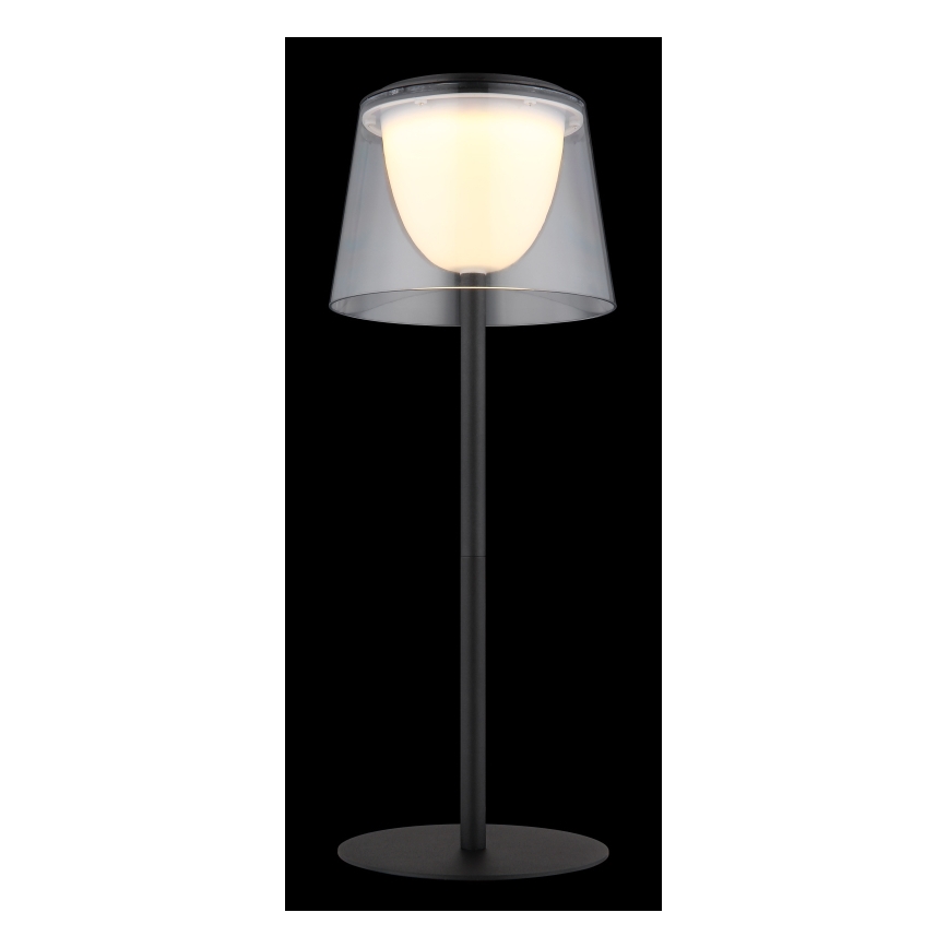 Globo - LED Stmívatelná dotyková venkovní stolní lampa LED/1,8W/5V IP44 1800 mAh černá/čirá