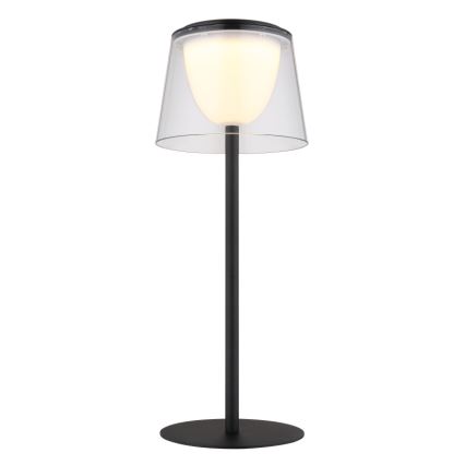 Globo - LED Stmívatelná dotyková venkovní stolní lampa LED/1,8W/5V IP44 1800 mAh černá/čirá