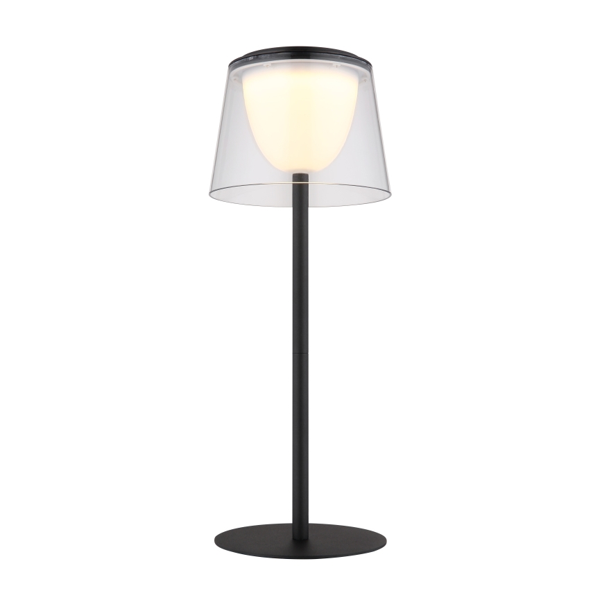 Globo - LED Stmívatelná dotyková venkovní stolní lampa LED/1,8W/5V IP44 1800 mAh černá/čirá