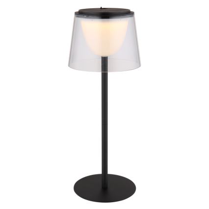 Globo - LED Stmívatelná dotyková venkovní stolní lampa LED/1,8W/5V IP44 1800 mAh černá/čirá