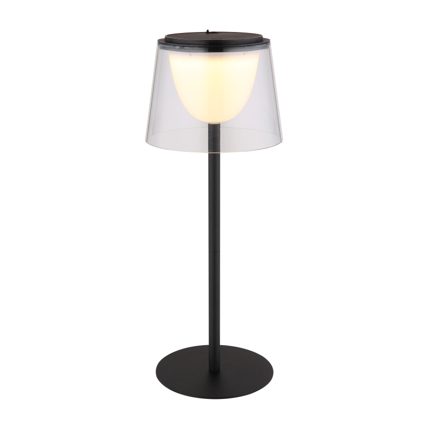 Globo - LED Stmívatelná dotyková venkovní stolní lampa LED/1,8W/5V IP44 1800 mAh černá/čirá