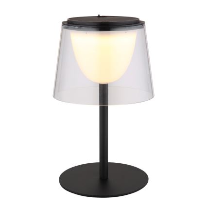 Globo - LED Stmívatelná dotyková venkovní stolní lampa LED/1,8W/5V IP44 1800 mAh černá/čirá