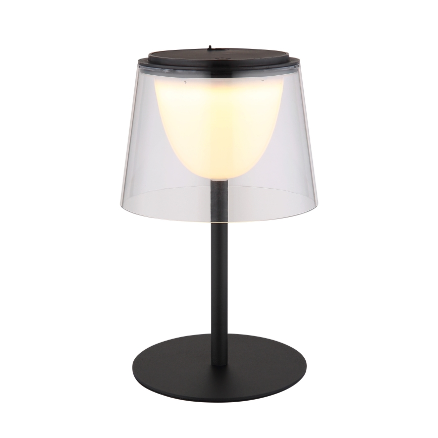 Globo - LED Stmívatelná dotyková venkovní stolní lampa LED/1,8W/5V IP44 1800 mAh černá/čirá