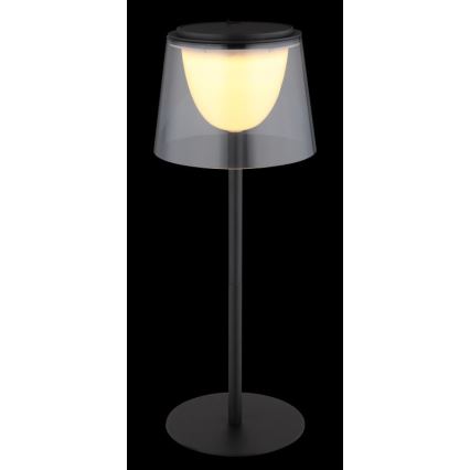 Globo - LED Stmívatelná dotyková venkovní stolní lampa LED/1,8W/5V IP44 1800 mAh černá/kouřová
