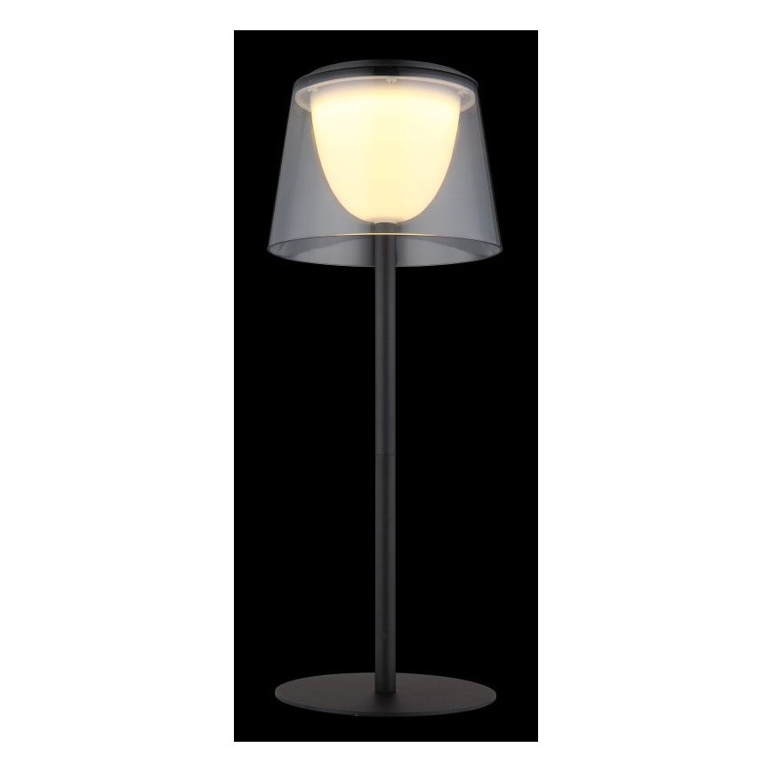 Globo - LED Stmívatelná dotyková venkovní stolní lampa LED/1,8W/5V IP44 1800 mAh černá/kouřová