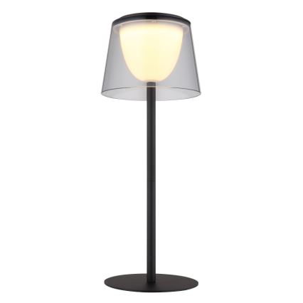 Globo - LED Stmívatelná dotyková venkovní stolní lampa LED/1,8W/5V IP44 1800 mAh černá/kouřová