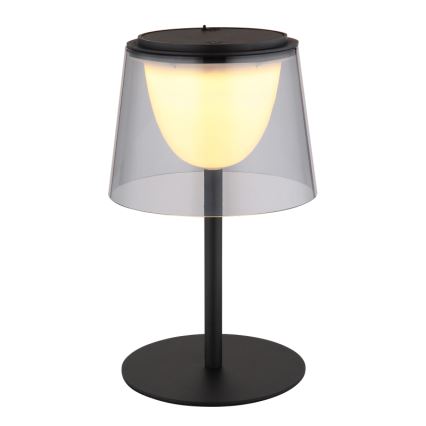 Globo - LED Stmívatelná dotyková venkovní stolní lampa LED/1,8W/5V IP44 1800 mAh černá/kouřová