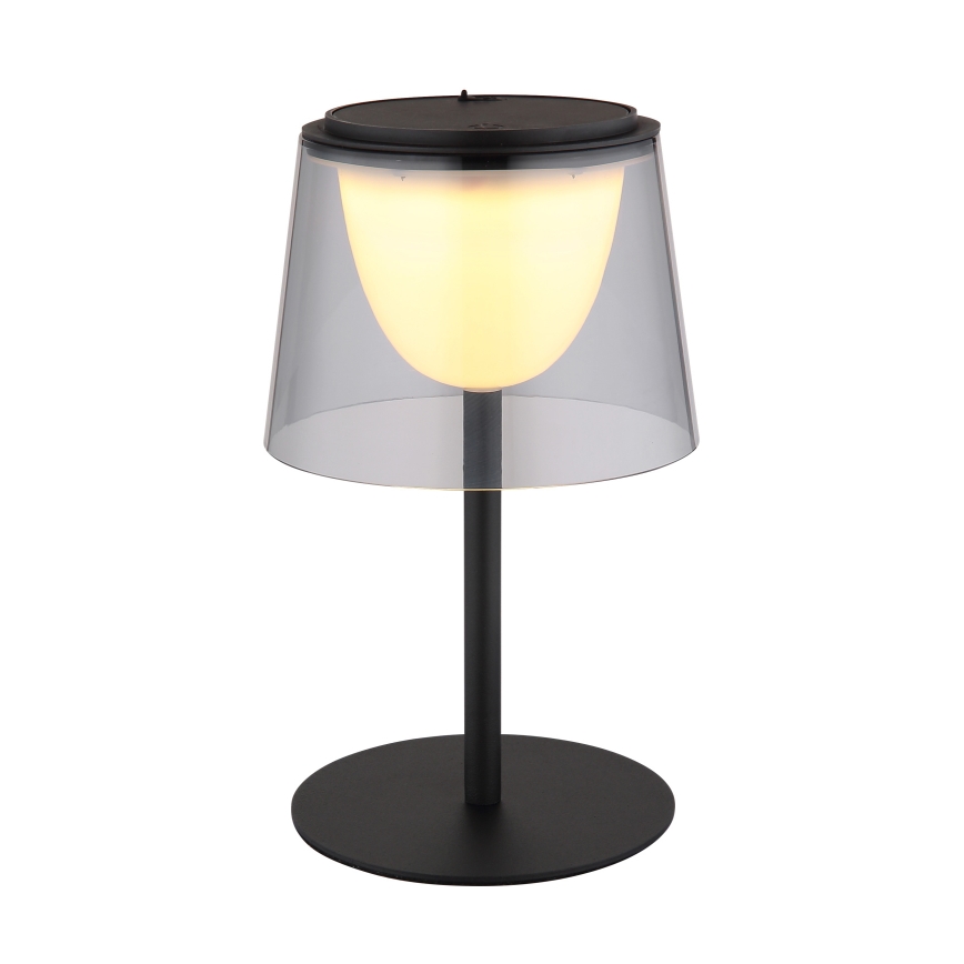 Globo - LED Stmívatelná dotyková venkovní stolní lampa LED/1,8W/5V IP44 1800 mAh černá/kouřová