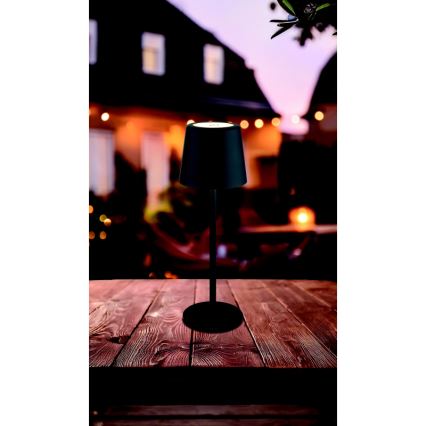 Globo - LED Stmívatelná venkovní dotyková stolní lampa LED/2W/5V 3000/4000/6000K 2200 mAh IP44 černá