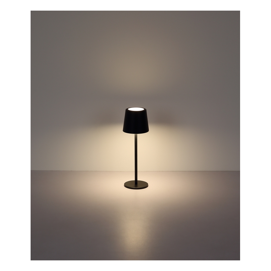 Globo - LED Stmívatelná venkovní dotyková stolní lampa LED/2W/5V 3000/4000/6000K 2200 mAh IP44 černá