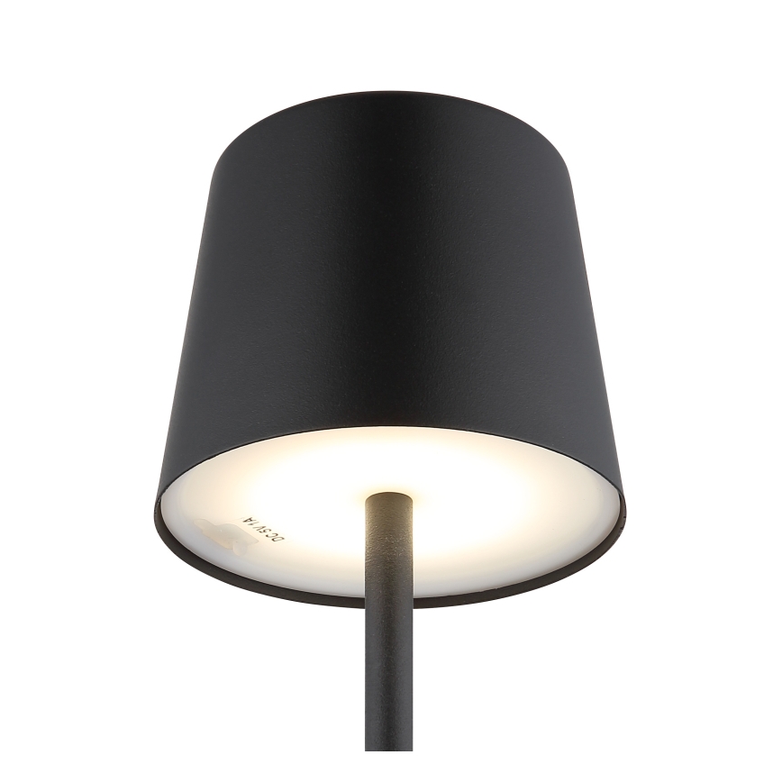 Globo - LED Stmívatelná venkovní dotyková stolní lampa LED/2W/5V 3000/4000/6000K 2200 mAh IP44 černá