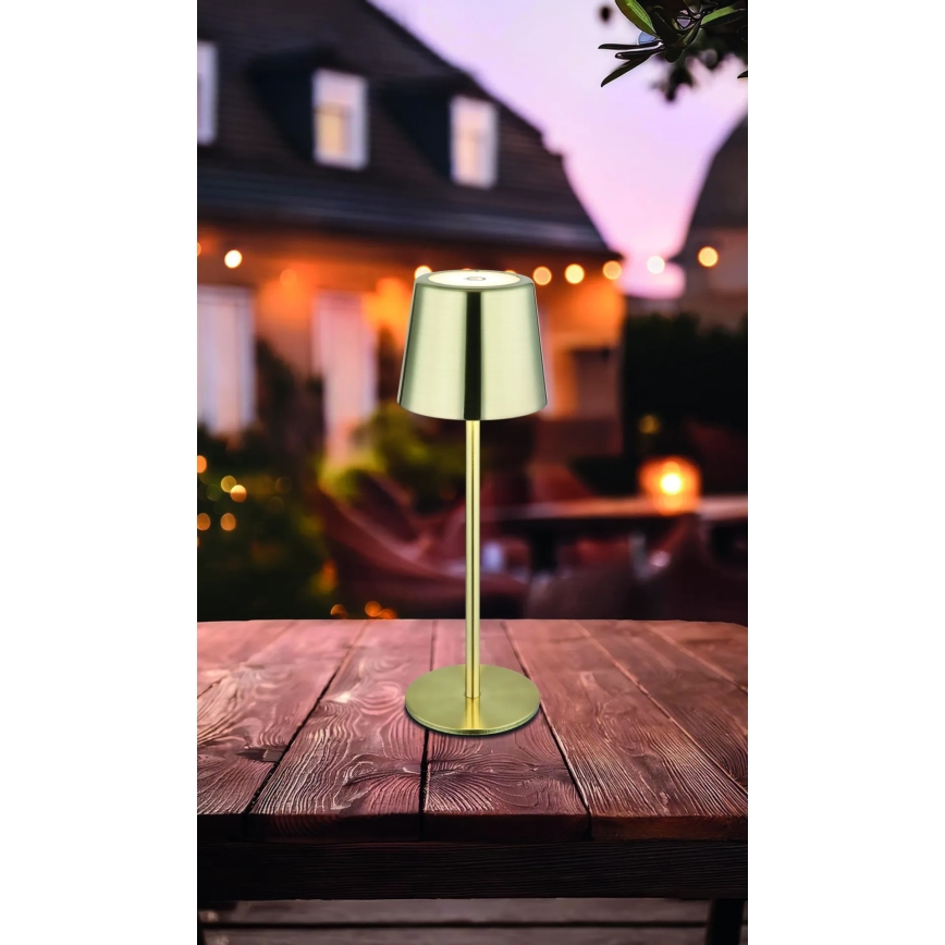 Globo - LED Stmívatelná dotyková nabíjecí stolní lampa LED/2W/3,7V 3000/4000/6000K 2200 mAh zlatá