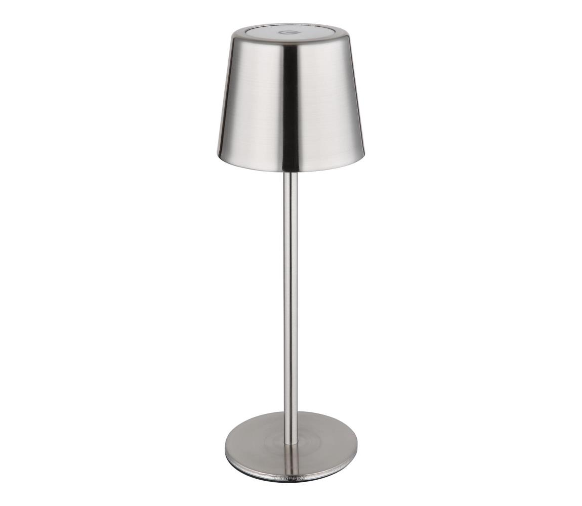 Globo 58482N-LED Stm dot nab stolní lampa VANCOUVER 2W/3,7V 2200mAh lesklý chrom 58482N