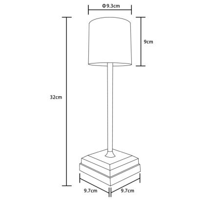 Globo - LED Stmívatelná dotyková nabíjecí stolní lampa LED/1,5W/5V 2200 mAh béžová