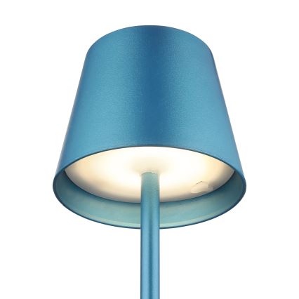 Globo - LED Stmívatelná dotyková nabíjecí venkovní stolní lampa 3v1 LED/3W/5V 3000/4000/5000K IP54 1800 mAh modrá