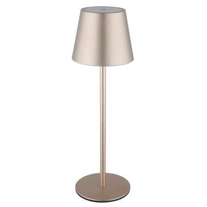 Globo - LED Stmívatelná dotyková nabíjecí venkovní stolní lampa 3v1 LED/3W/5V 3000/4000/5000K IP54 1800 mAh mosaz