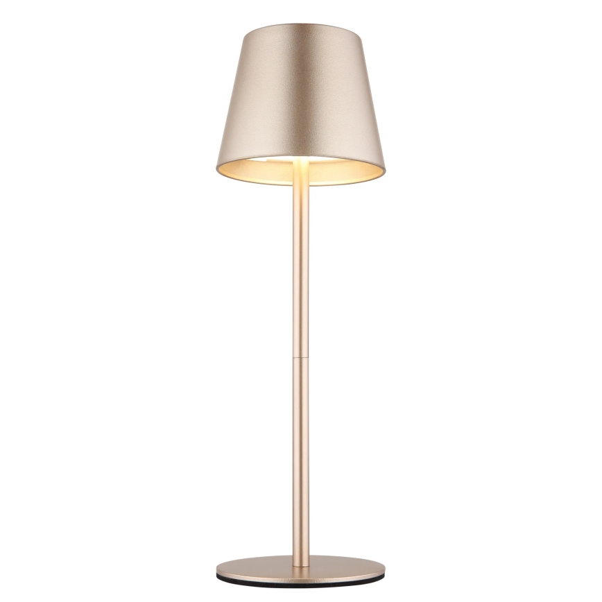 Globo - LED Stmívatelná dotyková nabíjecí venkovní stolní lampa 3v1 LED/3W/5V 3000/4000/5000K IP54 1800 mAh mosaz