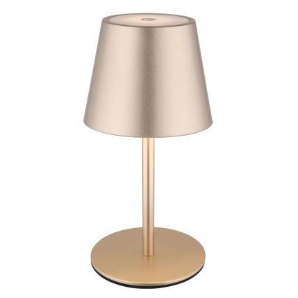 Globo - LED Stmívatelná dotyková nabíjecí venkovní stolní lampa 3v1 LED/3W/5V 3000/4000/5000K IP54 1800 mAh mosaz