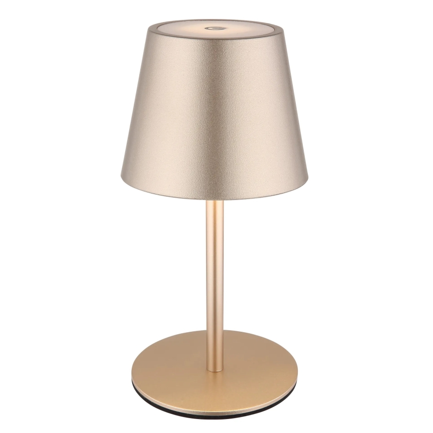 Globo - LED Stmívatelná dotyková nabíjecí venkovní stolní lampa 3v1 LED/3W/5V 3000/4000/5000K IP54 1800 mAh mosaz